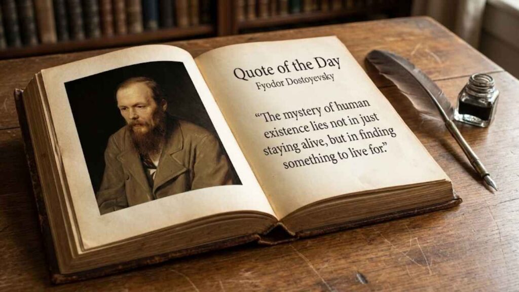 Quote of the Day by Great Writer Fyodor Dostoyevsky